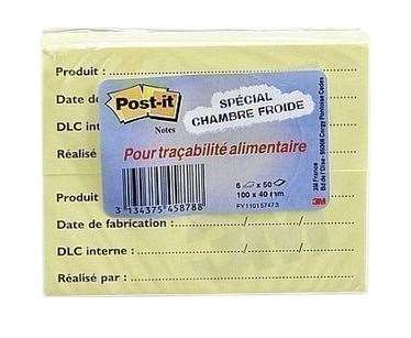 ETIQUETTE TRACABILITE ALIMENTAIRE POST-IT PAR 6x50