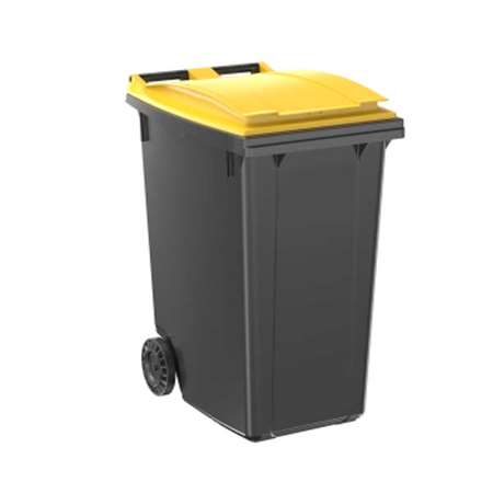 Image de CONTENEUR 360L GRIS/JAUNE 2 ROUES