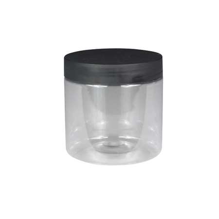 Image de POT PET 500 ml A VIS + COUVERCLE NOIR - PAR 144