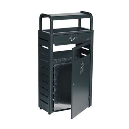 CENDRIER CORBEILLE 2.3L/20L + SERRURE NOIR