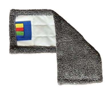 FRANGE MICROFIBRE POCHES + LANGUETTES 40CM ANTHRACITE
