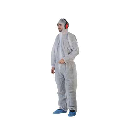 Image de COMBINAISON JETABLE À CAPUCHE NON TISSÉ Taille S New