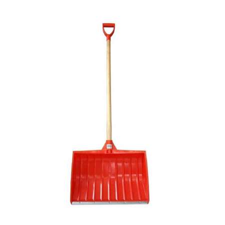 Image de PELLE A NEIGE PLASTIQUE BORD ALU MANCHE BOIS + POIGNEE