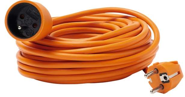Image de RALLONGE ÉLECTRIQUE 20M ORANGE LONG SECTION 3x1.5MM