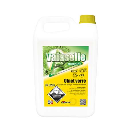 Image de OLNET VERRE 5L - Liquide de lavage verres et tasses