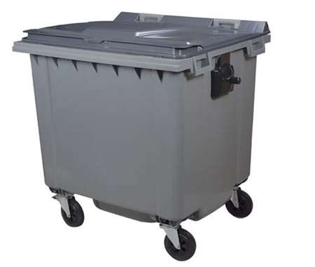 Image de CONTENEUR 1000L GRIS/GRIS 4 ROUES