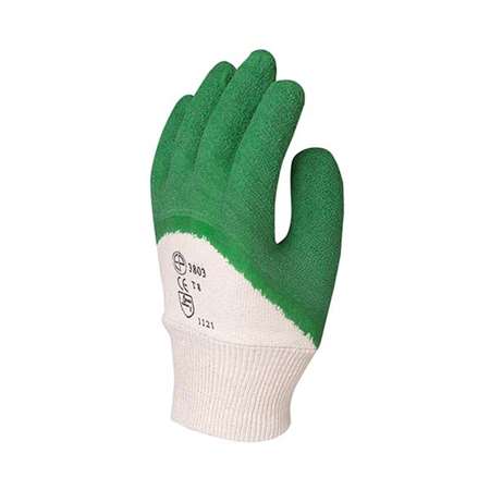 Image de GANT GRIP MANUTENTION VERT COTON ENDUIT LATEX T8/L (BTP)
