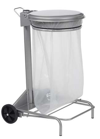 Image de COLLECTEUR MOBILE 50L + COUVERCLE GRIS COLLECROULE