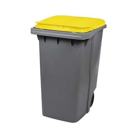 Image de CONTENEUR 340L GRIS/JAUNE 2 ROUES