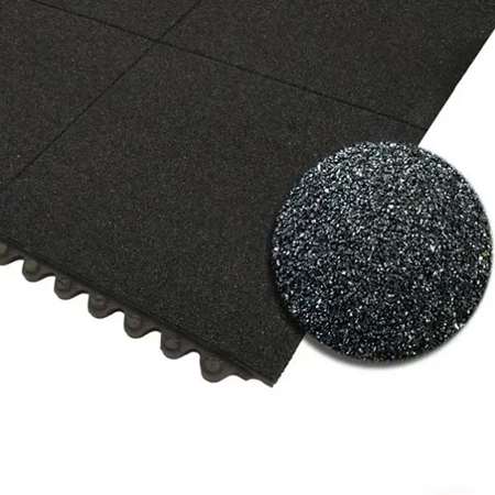 Image de DALLE ANTI-FATIGUE CAOUTCHOUC NOIR EP 14.5mm - 91x91cm