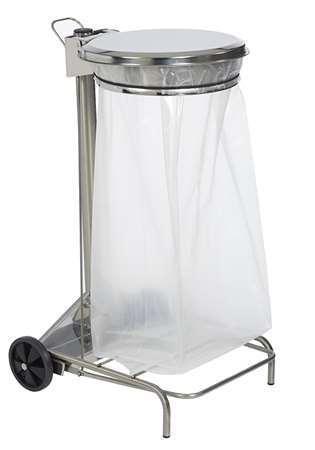 Image de COLLECTEUR MOBILE 110L + COUVERLCE INOX COLLECROULE