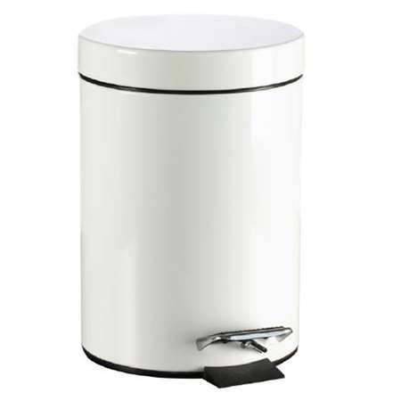 Image de POUBELLE A PEDALE 12L BLANC LAQUE