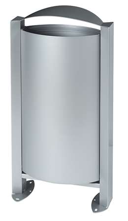 Image de POUBELLE SUR PIEDS 60L GRIS METAL ARKEA