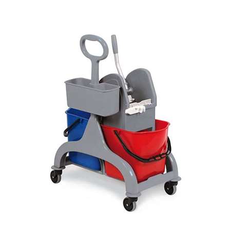 Image de CHARIOT BI BACS 2x15L ARIANE (Presse à machoires + panier)