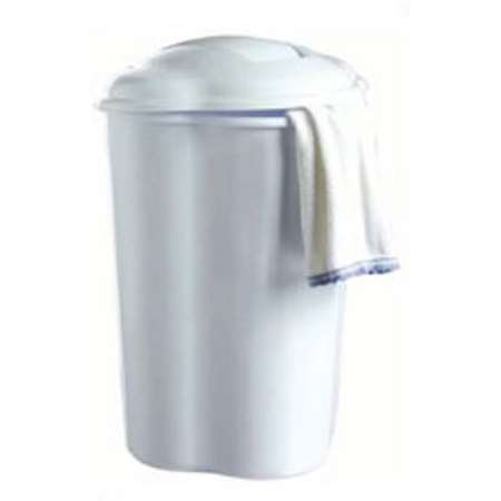 BAC A LINGE + COUVERCLE 55L BLANC