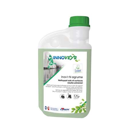 Image de INOV'R N AGRUME 1L DOS - Nettoyant sols/surfaces neutre