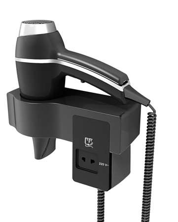 Image de SÈCHE CHEVEUX ALTEO NOIR 1800 W + SUPPORT BASE+ PRISE RASOIR