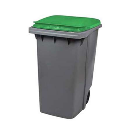 Image de CONTENEUR 340L GRIS/VERT 2 ROUES