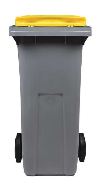 Image de CONTENEUR 240L GRIS/JAUNE 2 ROUES KOROK