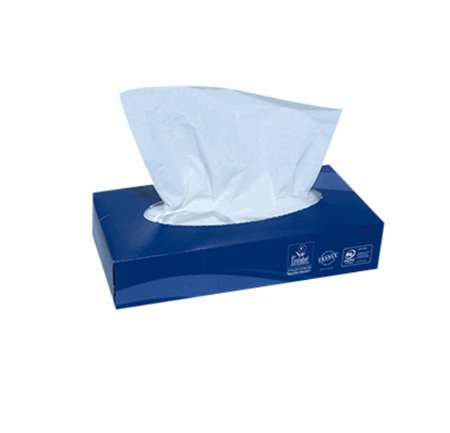 Image de MOUCHOIR BLANC 2 PLIS RECTANGLE X100 - COLIS DE 40