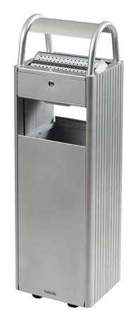 Image de CENDRIER CORBEILLE 6L/30L + SERRURE GRIS MÉTAL KOPA