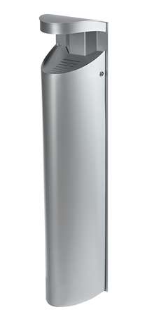 Image de CENDRIER MURAL/PIED TOTEM 10L + SERRURE GRIS METAL KOA
