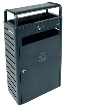 CENDRIER CORBEILLE 5,9L/43L + SERRURE NOIR