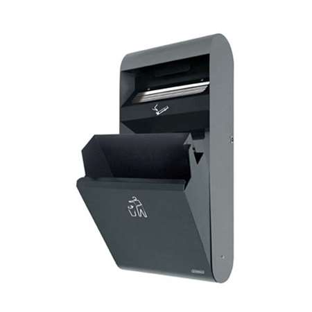 Image de CENDRIER CORBEILLE MURAL 3L/14L NOIR