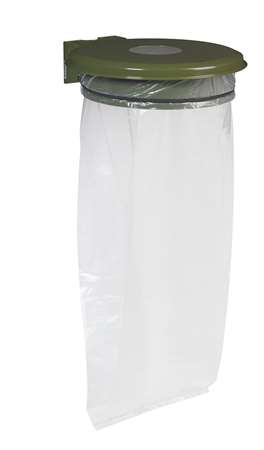 Image de COLLECTEUR MURAL + COUVERCLE A TRAPPE 110L VERT OL COLLECMUR