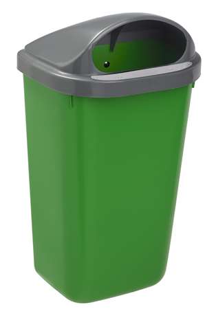 Image de POUBELLE MURALE 50L VERT + COUVERCLE GRIS XERIOS