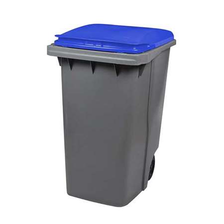 Image de CONTENEUR 340L GRIS/BLEU 2 ROUES