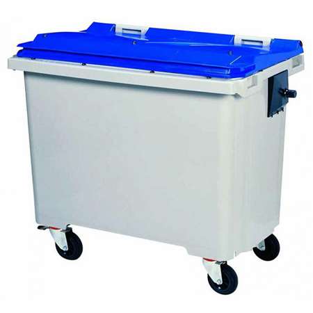 Image de CONTENEUR 770L GRIS/BLEU 4 ROUES KOROK