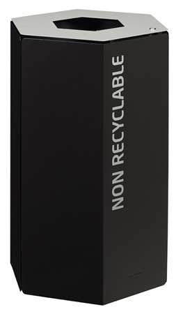 Image de POUBELLE TRI SELECTIF 50L + SERRURE GRIS HEXATRI