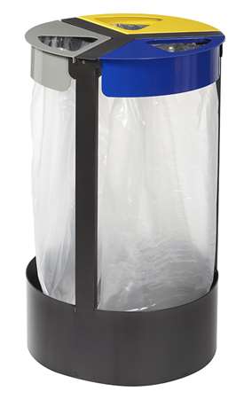 Image de COLLECTEUR A POSER TRIPLE 3x45L GRIS/BLEU/JAUNE CITWIN