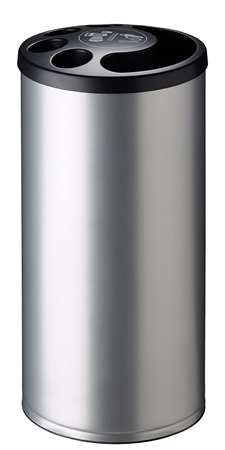 Image de COLLECTEUR 800 GOBELETS + CORBEILLE 25L GRIS CLAIR (métal)
