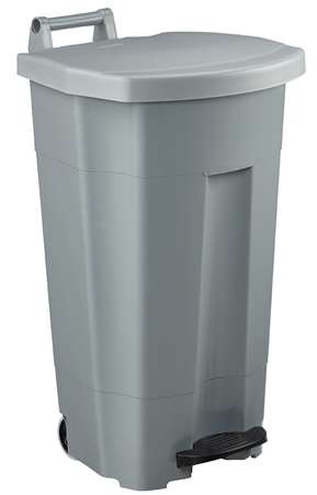 Image de POUBELLE A PEDALE 90L GRIS + COUVERCLE GRIS BOOGY
