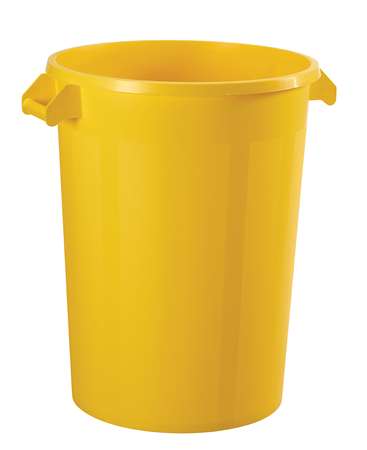 Image de POUBELLE ALIMENTAIRE 100L JAUNE PRATIK