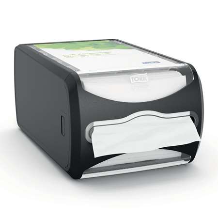 Image de DISTRIBUTEUR SERVIETTE COMPTOIR NOIR N4 FRONTAL CT