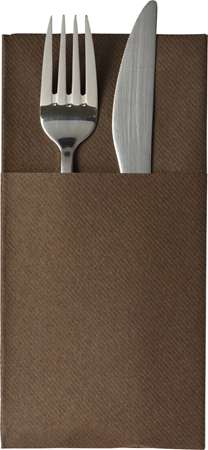 SERVIETTE COUVERT CHOCOLAT CÉLISOFT 40x40 PAR 500 (vif)