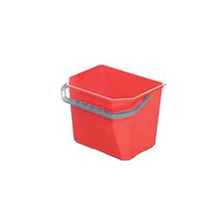 Image de SEAU DE CHARIOT 12L RECTANGLE ROUGE