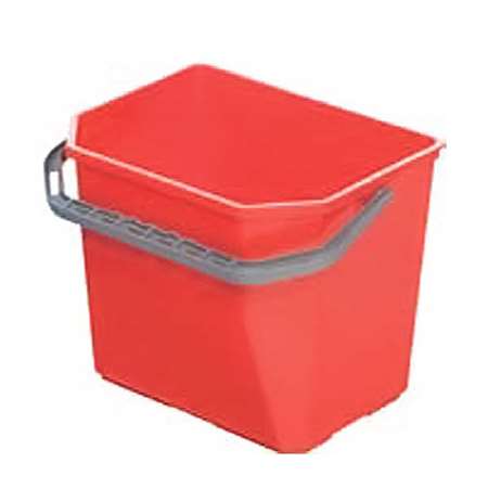 Image de SEAU DE CHARIOT 12L RECTANGLE ROUGE